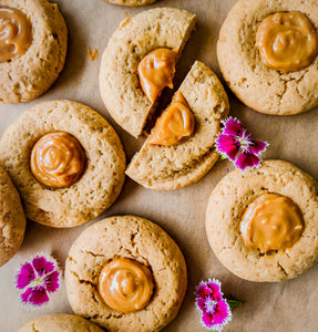 Salted Caramel Thumbprint Cookies (Requires egg)
