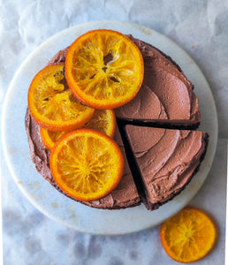 Frosted Chocolate Orange Cake (Eggless)