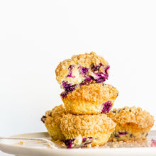 Load image into Gallery viewer, Blueberry Muffins with Almond &amp; Cinnamon Streusel (Requires egg)

