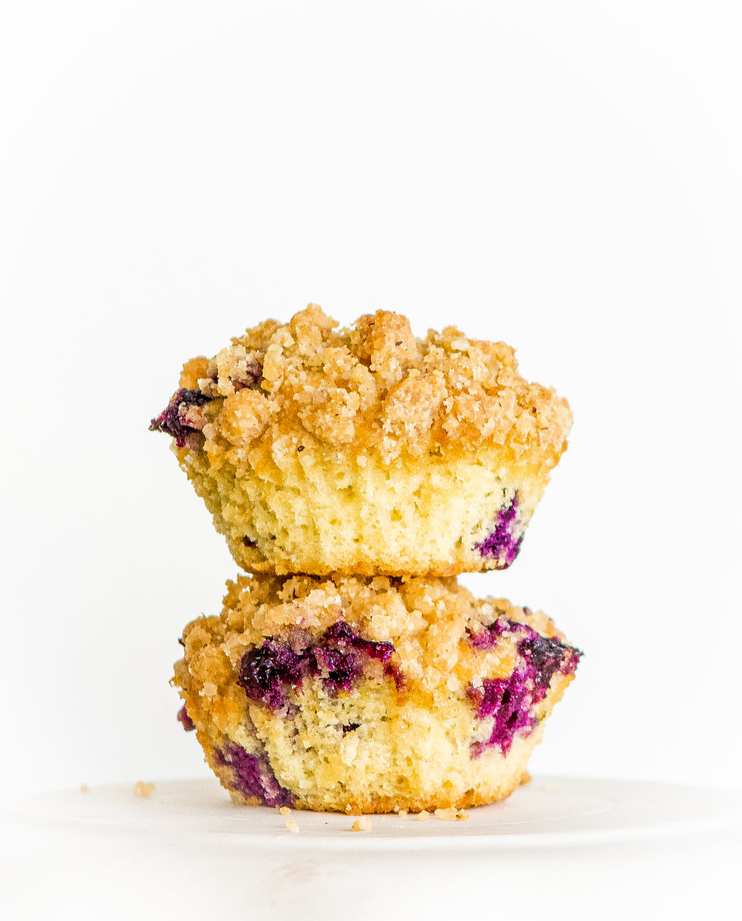 Blueberry Muffins with Almond & Cinnamon Streusel (Requires egg)